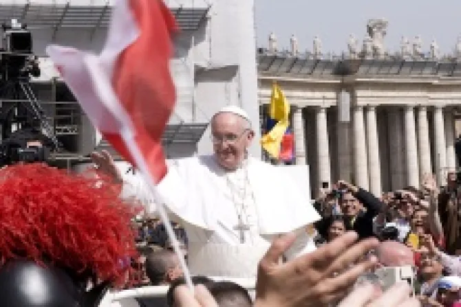 Pope Francis greets the faithful in St Peters Square for Palm Sunday on March 24 2013 CreditSabrina Fusco CNA