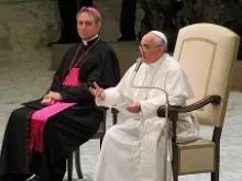 Pope Francis at a June 7 audience. 