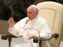 Pope Francis holds a June 7, 2013 audience with student from Jesuit-run schools in Italy and Albania. 