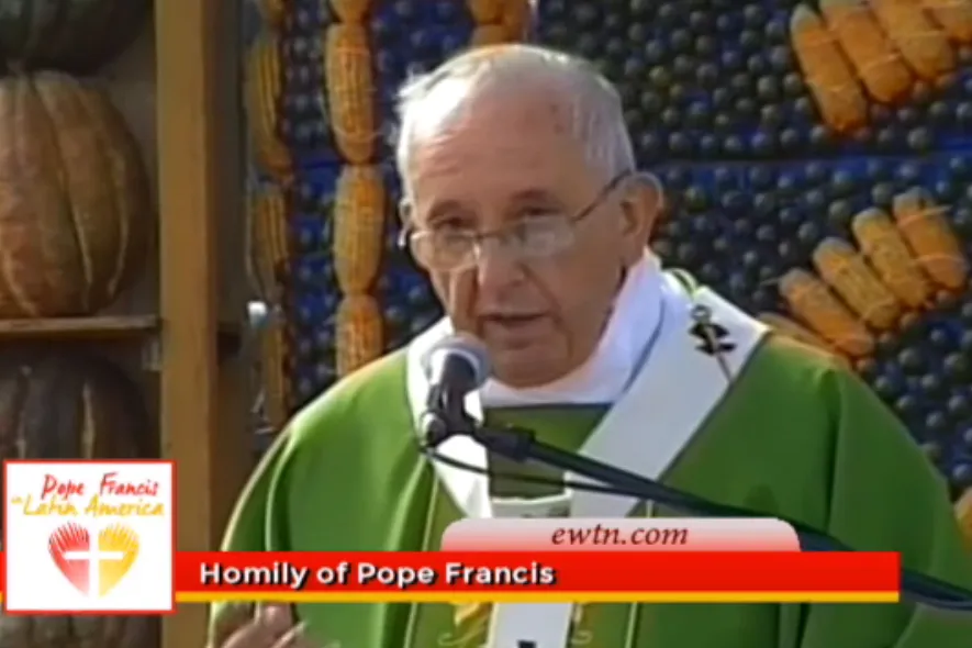Screenshot: Pope Francis delivers his homily at Ñu Guazú field in Paraguay ?w=200&h=150