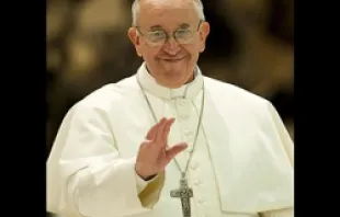 Pope Francis in Paul VI Hall during an audience on March 16, 2013.   InterMirifica.net.