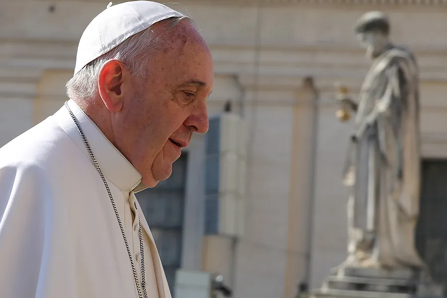 Pope Francis in St. Peter's Square before the Wednesday general audience on April 22 2015. ?w=200&h=150