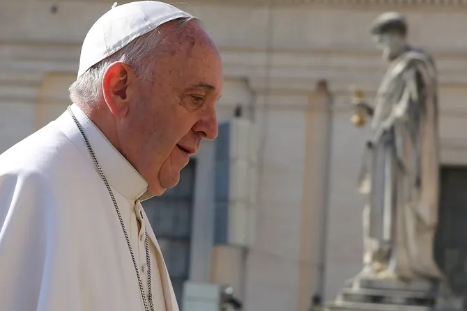 Pope Francis in St Peters Square 1 before the Wednesday general audience on April 22 2015 Credit Bohumil Petrik CNA 4 22 15