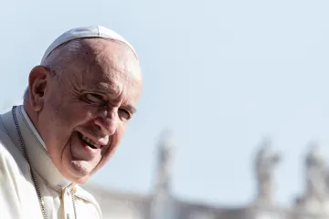 Pope Francis in St Peters Square April 17 2019 Credit Daniel Ibez CNA
