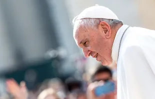 Pope Francis in St. Peter's Square Aug. 28, 2019.   Daniel Ibanez/CNA.