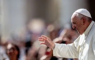 Pope Francis in St. Peter's Square June 12, 2019.   Daniel Ibáñez/CNA.