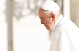 Pope Francis in St. Peter's Square March 14, 2018. Daniel Ibáñez/CNA.