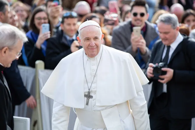 Pope Francis in St Peters Square March 20 2019 Credit Lucia Ballester CNA