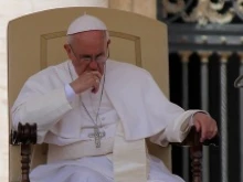 Pope Francis in St. Peter's Square before the Wednesday general audience, May 22, 2013. 