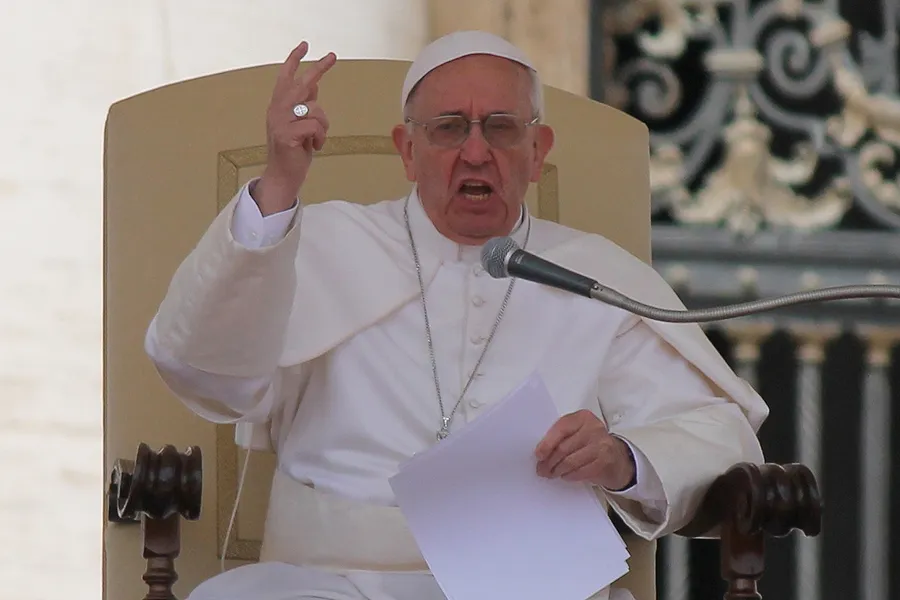 Pope Francis in St. Peter's Square during the Wednesday General Audience on May 22, 2015. ?w=200&h=150
