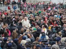 Pope Francis in St. Peter's Square during the Wednesday general audience on Nov. 27, 2013 
