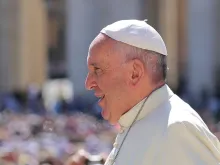 Pope Francis in St. Peter's Square for a Jubilee of Mercy audience June 18, 2016. 