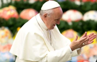 Pope Francis in the Paul VI hall Dec. 13, 2017.   Daniel Ibanez/CNA