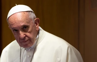 Pope Francis in the synod hall of the Vatican Oct. 3, 2018.   Daniel Ibanez/CNA.