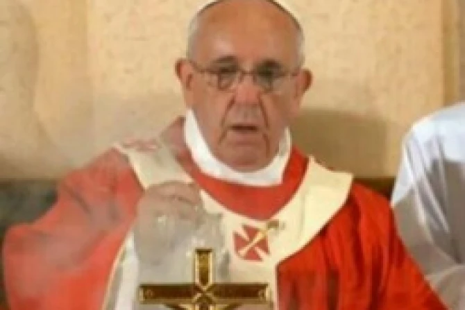 Pope Francis incense Upper Room