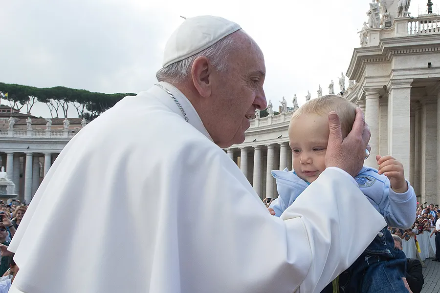 Pope Francis kisses a baby at the general audience in St. Peter's Square on Oct. 7, 2015. ?w=200&h=150