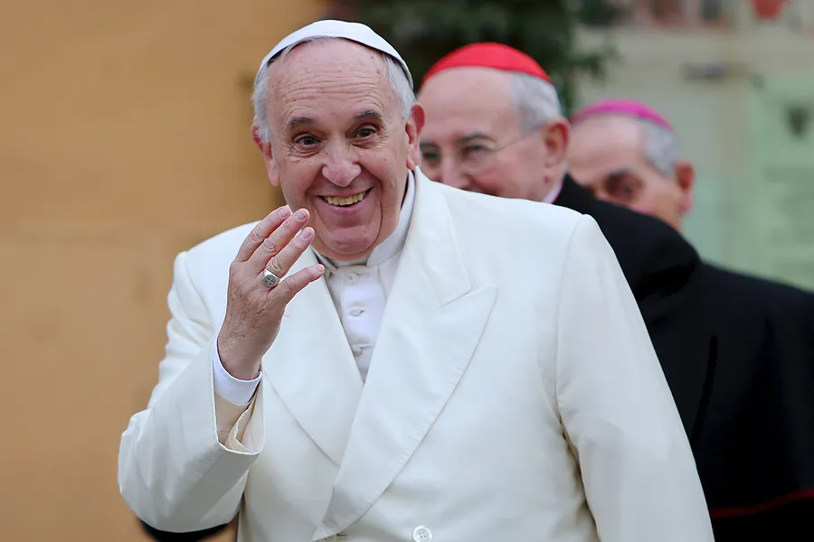 Pope Francis makes a visit to the Parish of St. Michael the Archangel in Rome on Feb. 8, 2015. ?w=200&h=150