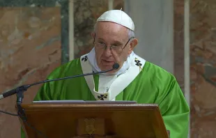 Pope Francis makes closing remarks for the Vatican abuse summit in the Sala Regia Feb. 24, 2019.   Vatican Media.