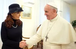 Pope Francis meets Argentinian President Cristina Fernandez de Kirchner on March 18, 2013. ?w=200&h=150