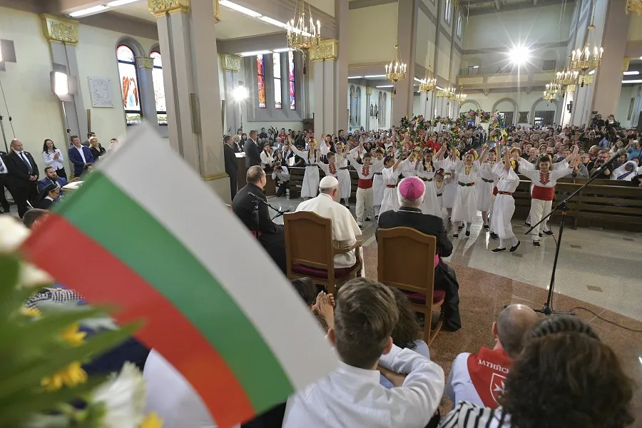 Pope Francis meets Catholics in Bulgaria May 6, 2019. ?w=200&h=150
