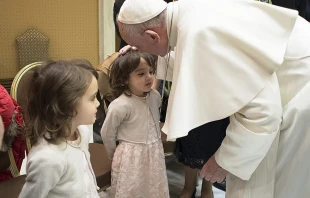 Pope Francis meets victims of the Dhaka Cafe attack in Vatican City, Feb. 22, 2017.   L'Osservatore Romano.