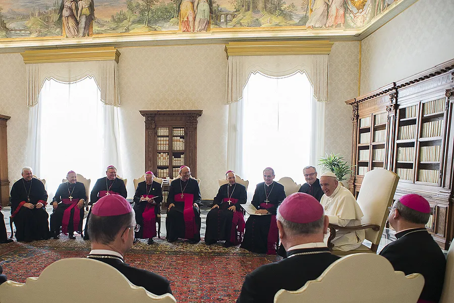 Pope Francis meets at the Vatican with the Slovak bishops for their ad limina visit, Nov. 12, 2015. ?w=200&h=150