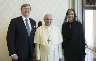 Pope Francis meets with King Willem-Alexander and Queen Máxima of the Netherlands at the Vatican June 22, 2017.   L'Osservatore Romano.