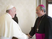Pope Francis and Archbishop Ivan Jurkovic at Vatican City, Nov. 13, 2015.