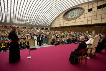 Pope Francis meets with choir members and muscians Nov 24 2018 Credit Vatican Media CNA