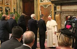 Pope Francis meets with members of the Dignitatis Humanae Institute on Dec. 7, 2013. ?w=200&h=150