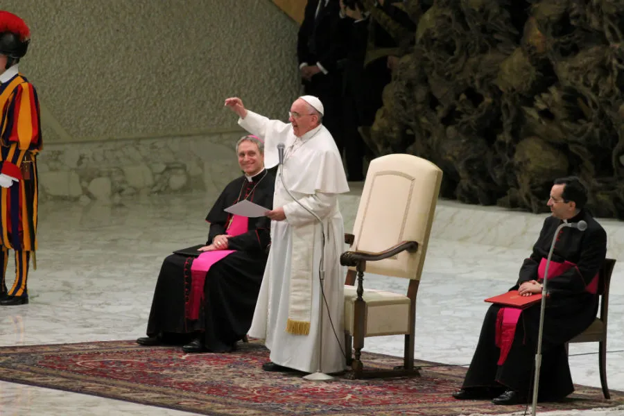 Pope Francis meets with members of the Italian diocese of Cassano all’Jonio Feb 21, 2015. ?w=200&h=150