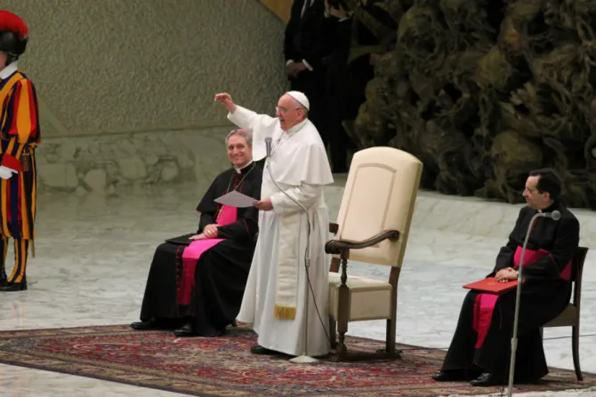 Pope Francis meets with members of the Italian diocese of Cassano allJonio Feb 21 2015 Credit Bohumil Petrik CNA