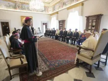 Pope Francis meets with members of the Korean Council of Religious Leaders at the Vatican Sept. 2, 2017. 