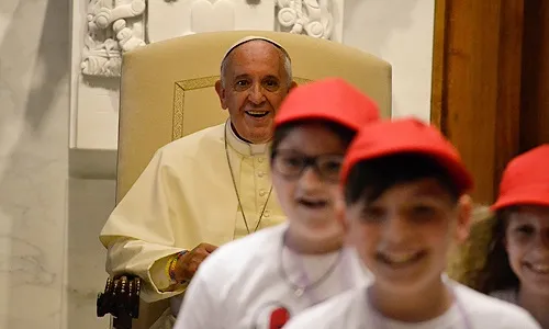 Pope Francis meets with students in Paul VI audience hall on May 31, 2014. ?w=200&h=150