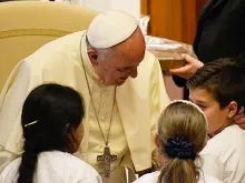 Pope Francis meets with students in Paul VI audience hall on May 31, 2014. 