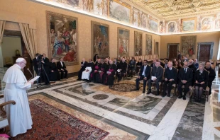 Pope Francis meets with the "Shahbaz Bhatti Mission" association Nov. 30, 2018.   Vatican Media.