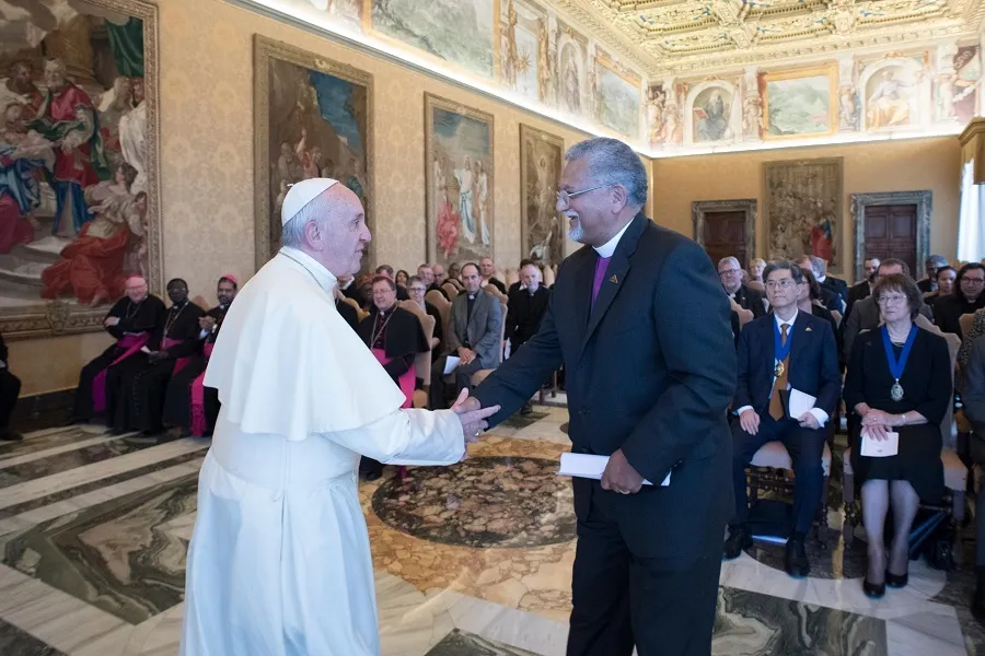 Pope Francis meets with the World Methodist Council Oct. 19, 2017. ?w=200&h=150