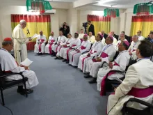 Pope Francis meets with the bishops of Bangladesh Dec. 1, 2017. 