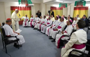 Pope Francis meets with the bishops of Bangladesh Dec. 1, 2017.   L'Osservatore Romano.