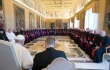 Pope Francis receives the bishops of England and Wales for their ad limina visit at the Vatican, Sept. 28, 2018.