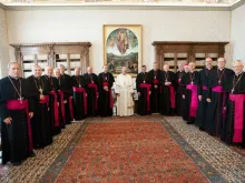 Pope Francis meets with the bishops of the USCCB's Region VI, from Ohio and Michigan, at the Vatican, Dec. 10, 2019. 