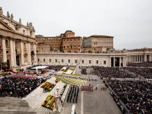 Pope Francis offers Easter Sunday Mass in St. Peter's Square April 21, 2019. 
