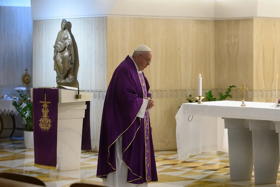Pope Francis offers Mass in Casa Santa Marta March 17, 2020. ?w=200&h=150