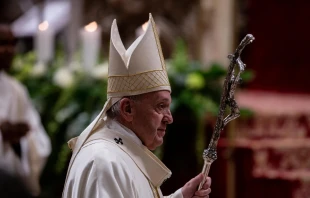 Pope Francis offers Mass in St. Peter's Basilica Feb. 1, 2020.   Daniel Ibanez/CNA.