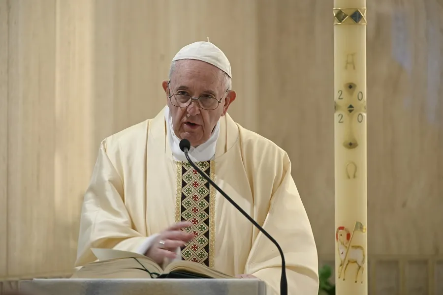 Pope Francis offers Mass in the Casa Santa Marta April 29, 2020. ?w=200&h=150