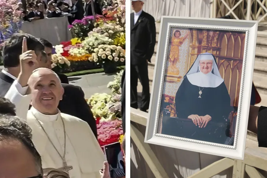 Pope Francis offers a special blessing for the repose of Mother Angelica's soul during his general audience March 30, 2016. ?w=200&h=150