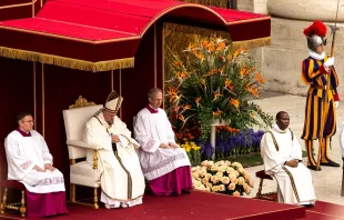 Pope Francis on Easter Sunday April 21, 2019. Daniel Ibanez/CNA.