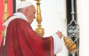 Pope Francis on Pentecost June 9, 2019.   Lucia Ballester/CNA.