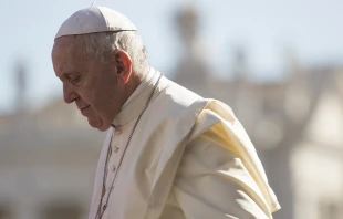 Pope Francis walks in St. Peter's Square Sept. 12, 2018.   Marina Testino/CNA.