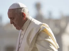 Pope Francis walks in St. Peter's Square Sept. 12, 2018. 